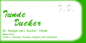 tunde ducker business card